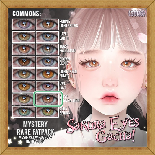{S0NG} Sakura Eyes Gacha - Dark Salmon