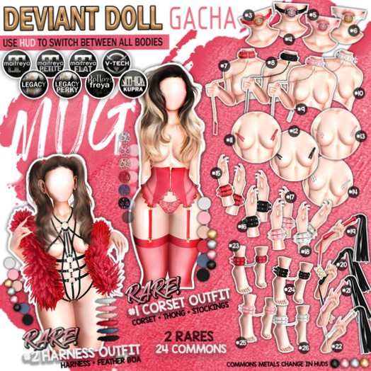 Mug - Deviant Doll - #2 Harness Outfit RARE
