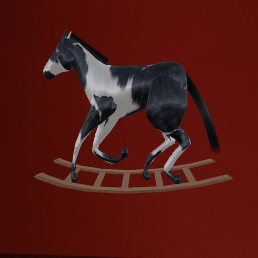 Rocking horse Black & White Paint(BOXED)