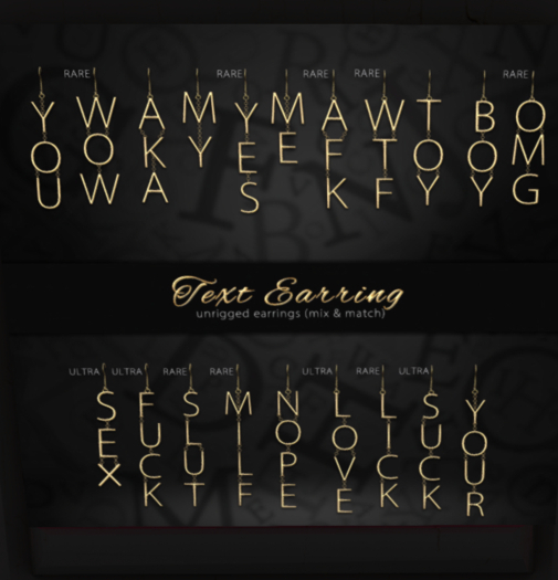 [Avenge] Text earring - AKA