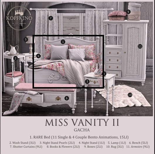 01. KOPFKINO - Miss Vanity II - Bed RARE