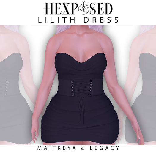 ~HexPosed~  - Lilith Dress - Black 