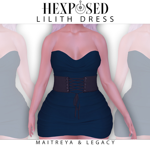 ~HexPosed~  - Lilith Dress - Blue 