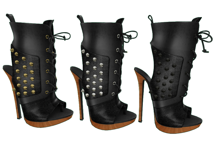 DEMO Hollyhood Studded Suki Booties - GOLD,SILVER,BLACK