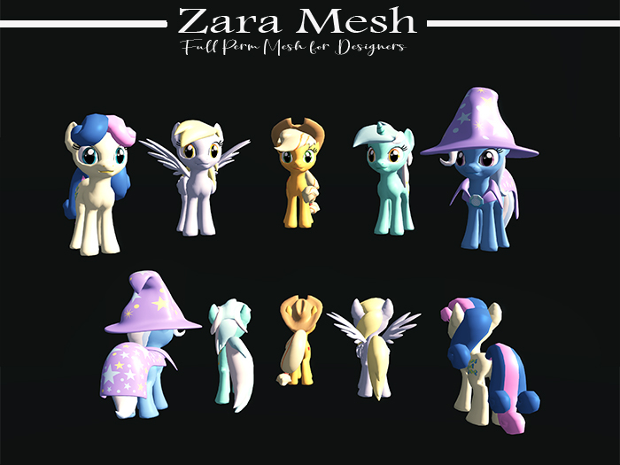 Zara Mesh - Toys - Lil Pony Set 2 - FULL PERM MESH