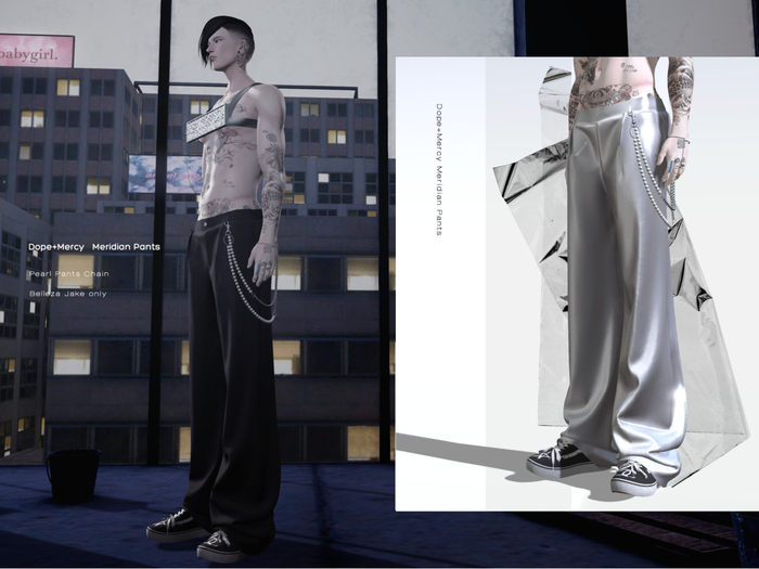 [Dope+Mercy] Meridian Pants_Silver