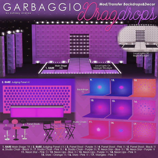 13. Garbaggio // Neon Lips Backdrop - Purple