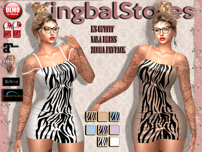 KS OUTFIT NALA DRESS ZEBRA FAT-PACK