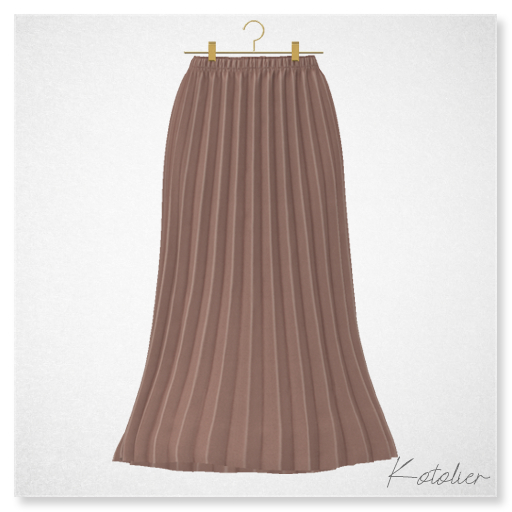 Kotolier . Easy Pleats Skirt - beige