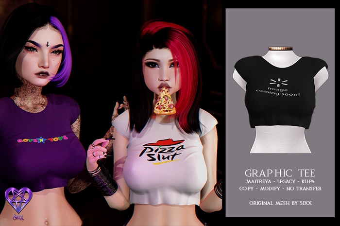 - sixx - Graphic Tee - Black