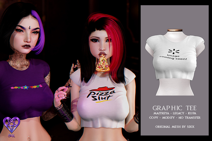 - sixx - Graphic Tee - White