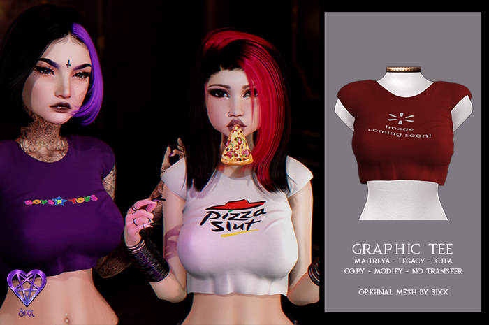 - sixx - Graphic Tee - Red