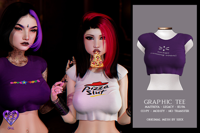 - sixx - Graphic Tee - Purple