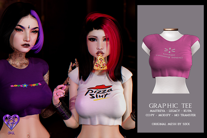 - sixx - Graphic Tee - Pink
