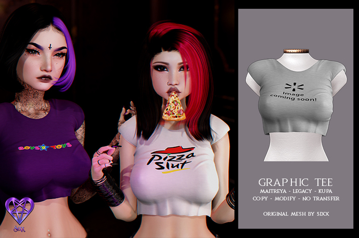 - sixx - Graphic Tee - Grey