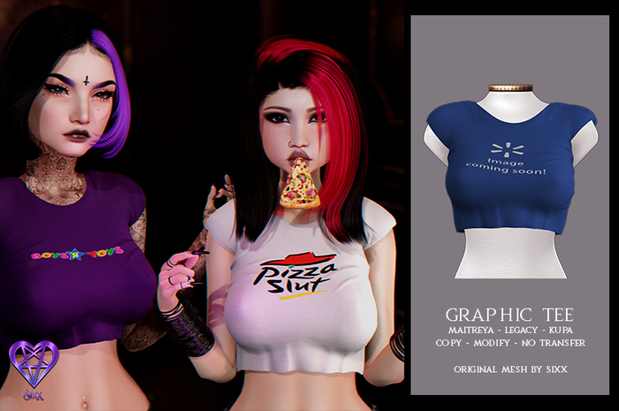 - sixx - Graphic Tee - Blue