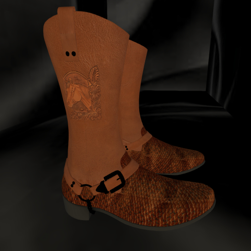 Mens Brown Snake Skin Cowboy Boots with resize