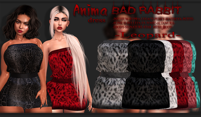 .:Bad Rabbit:. Anima Dress PACK Leopard