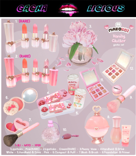 MAKOKOI .  Vanity Clutter . 1. Lip Sticks . Pink (box) RARE