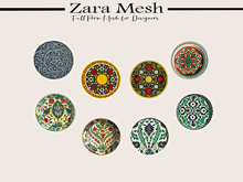 Zara Mesh - Deco - Persian Plates for Wall - FULL PERM MESH