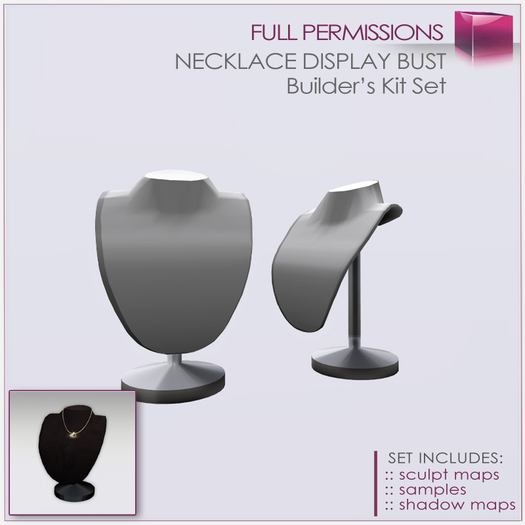 Full Perm Sculpted Necklace Jewellery Display Bust Torso Mannequin Builders Kit Set