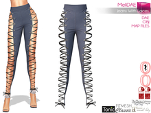Dae, Obj, FBX, And Texture Files Lace Up Jeans Pants Slink, Belleza, Ocacin, Voluptuous, Tonic, Classic Avatars +