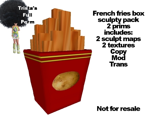 Trista's Full Perm French Fries Sculpty pack (BOXED)