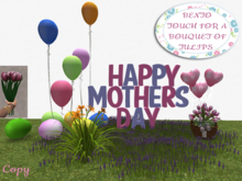 BMC3417 - BENTO - HAPPY MOTHER'S DAY DECOR - TOUCH FOR A BOUQUET OF TULIPS.