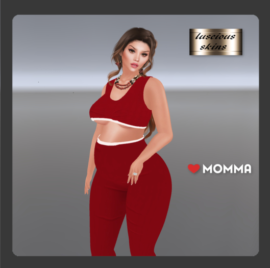 ACTIVE WEAR  RED. LOVE MOMMA