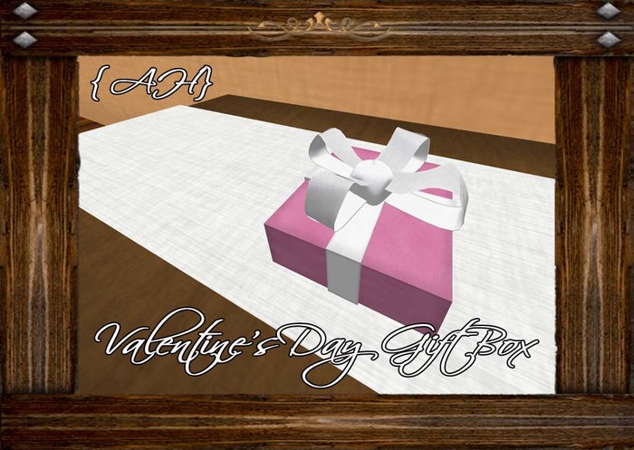 {AH} Pink Valentine's Day Gift Box Poofer