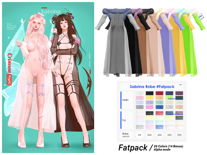 MIWAS + Sabrina Robe #FATPACK  / SAVE 78%