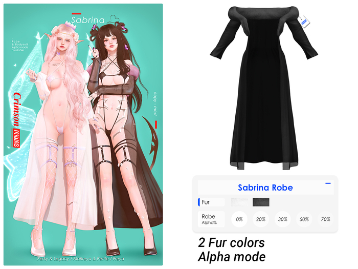 MIWAS + Sabrina Robe #Black