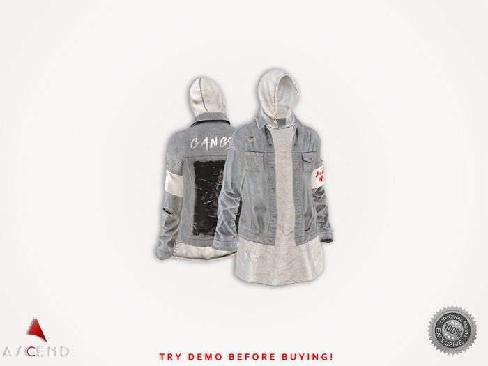 //Ascend//  Naoki Denim Jacket - Washed Out 