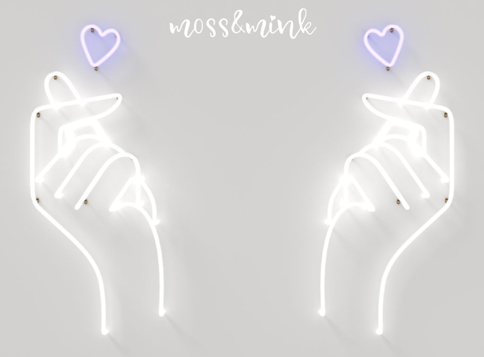 {moss&mink} Finger hearts Neons