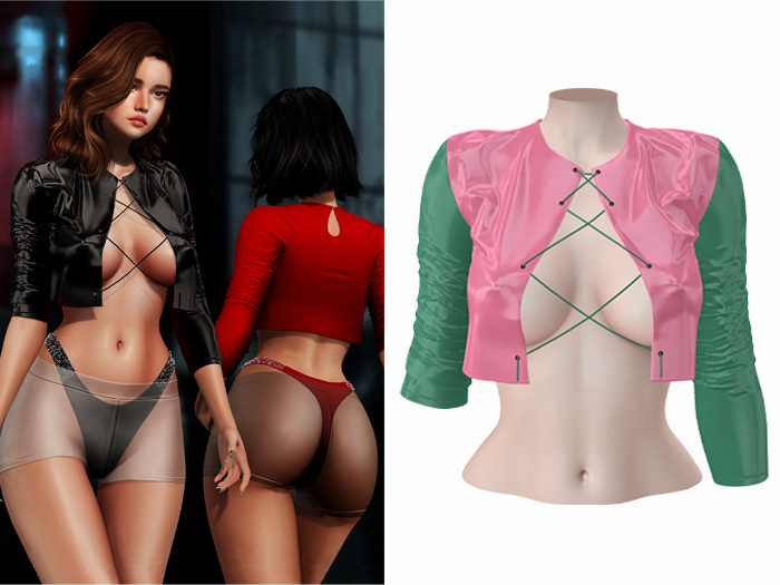 -[ vagrant ]- Ella Jacket - Latex Warm Pink