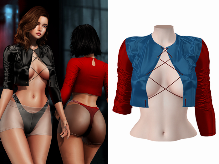 -[ vagrant ]- Ella Jacket - Latex Blue