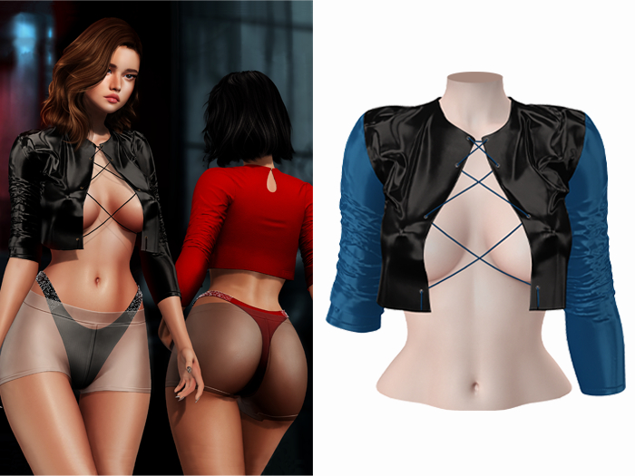 -[ vagrant ]- Ella Jacket - Latex Black