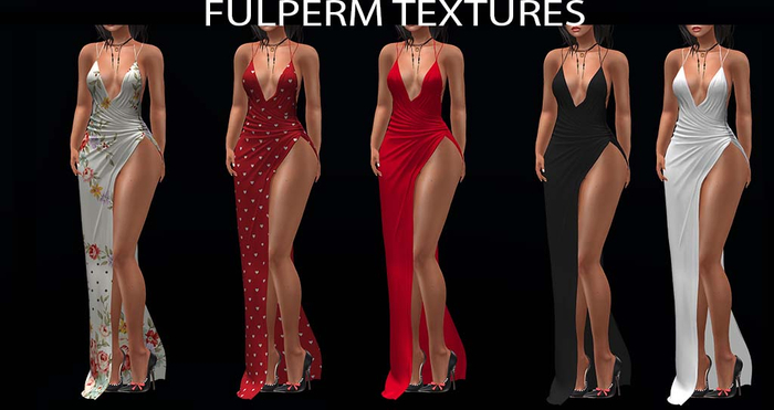 RADEX FULPERM TEXTURES -Full_permission: Wrap_high_slit_dress