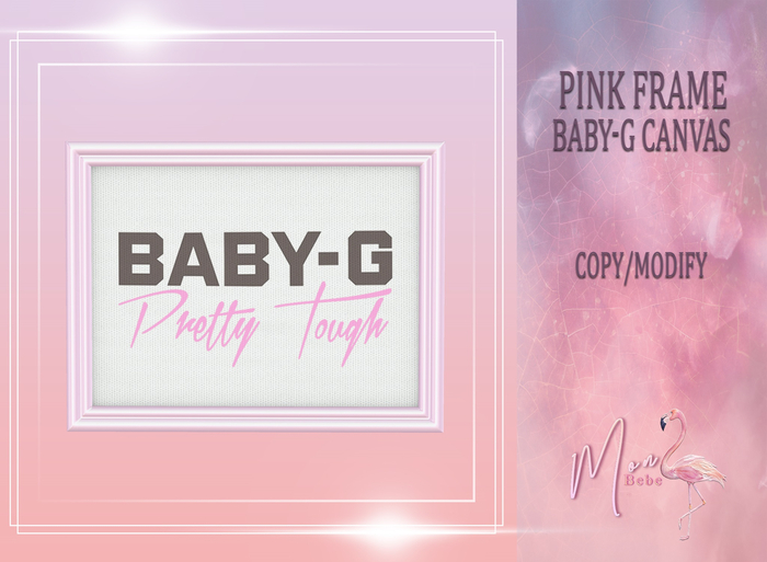 Mon Bebe - Pink Frame Baby-G Tough Canvas