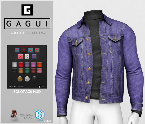 Gagui - DenimJacket Turtleneck - Purple [SOLO]