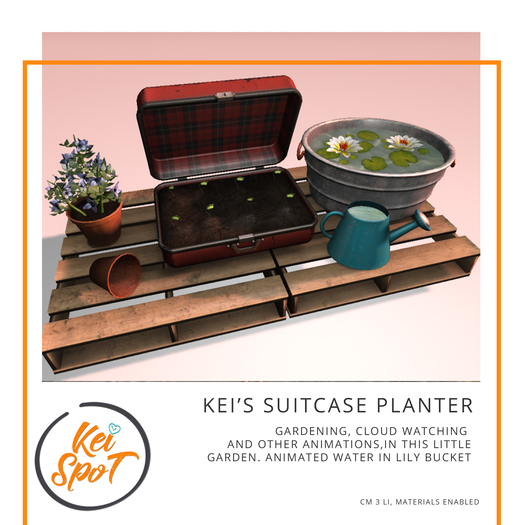 Kei's Suitcase Planter - Boxed