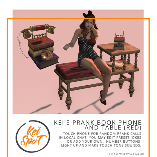 Kei's Prank Book Phone & Table (primaries)