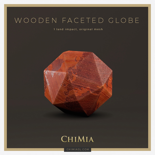 ChiMia:: Wooden Faceted Globe