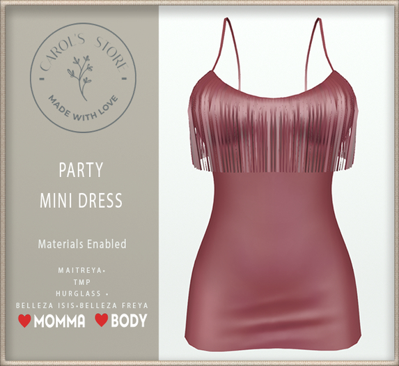 Party Mini Dress  Pink