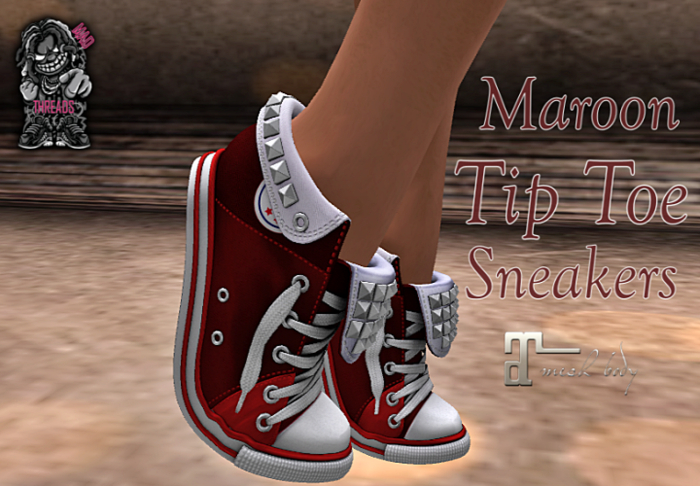 [MAD] Tip Toe Sneakers Maroon