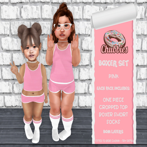 CHUBBIES - BOXER SET - PINK - add to unpack