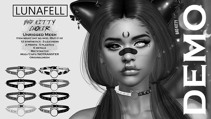 [LUNAFELL] - Bad Kitty Choker - DEMO