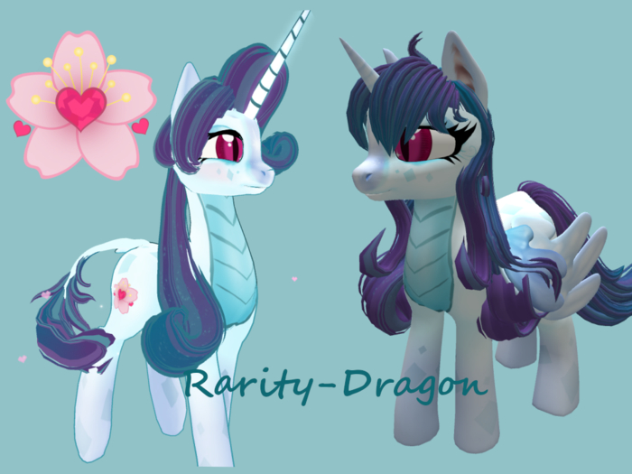 Fancy Filly - Rarity dragon skin