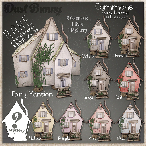 dust bunny . fairy house . gray . boxed