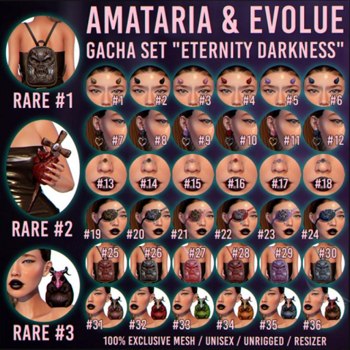 Amataria & Evolue - Gacha Set "Eternity Darkness" #25